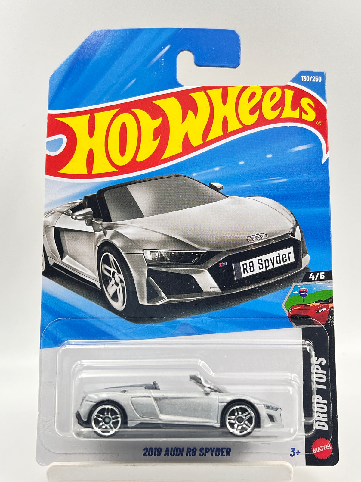 HOT WHEELS -  2019 AUDI R8 SPYDER - SILVER - 1A