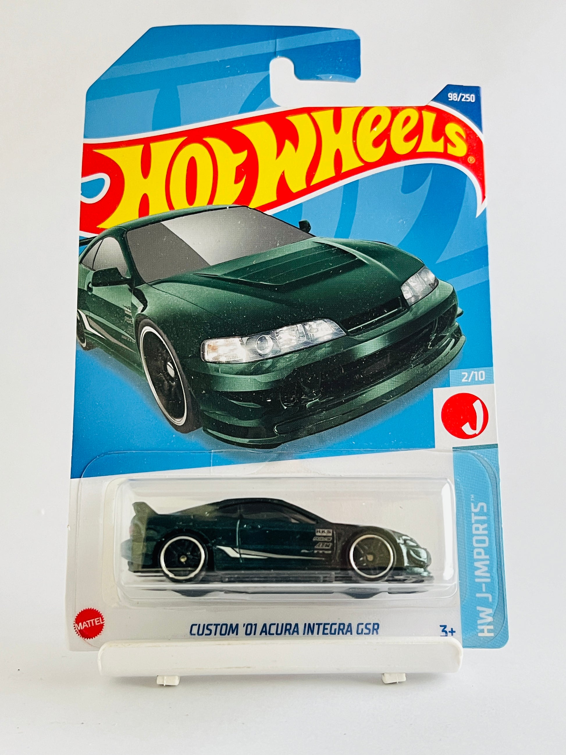 CUSTOM 01 ACURA INTEGRA GSR - DARK GREEN -  4A - Its Fun- Hot wheels - matchbox - diecast