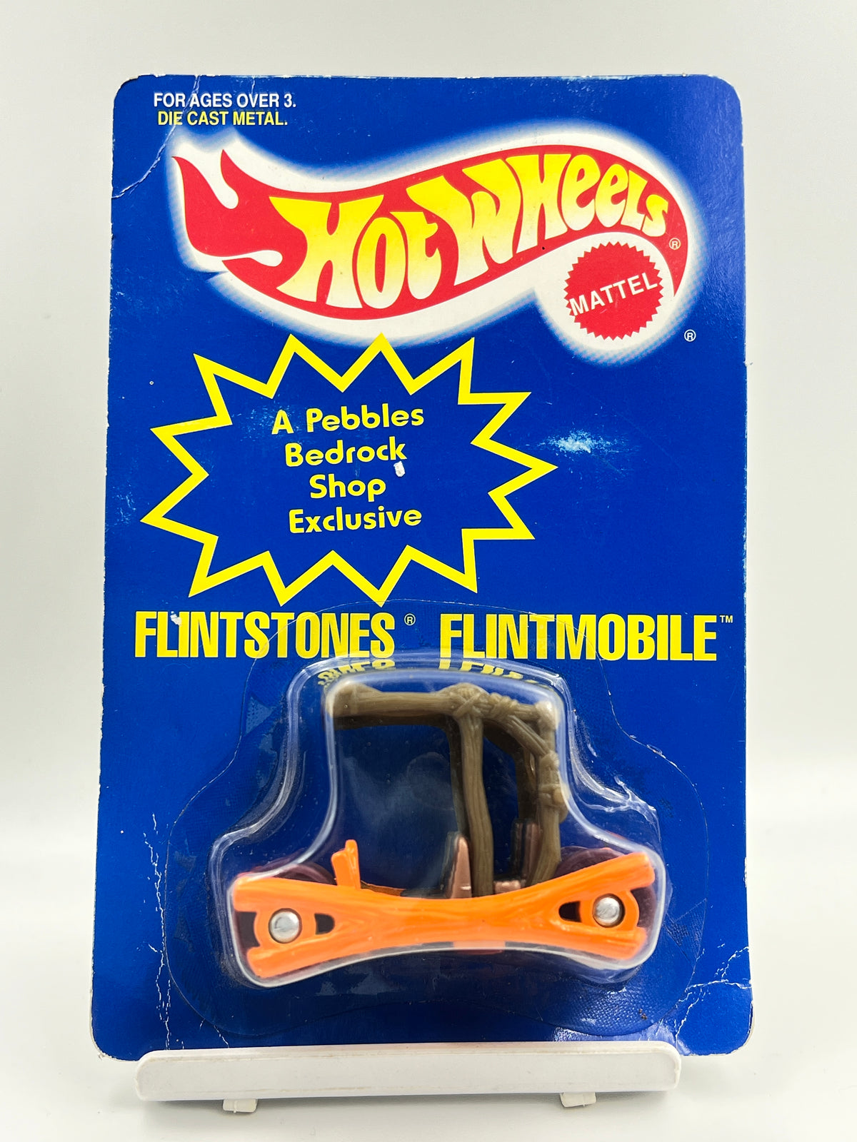 ( CARD AS IN PIC ) - IMPORTED - HOT WHEELS -  COLOR CHANGER - FLINTSTONE FLINTMOBILE - 4G