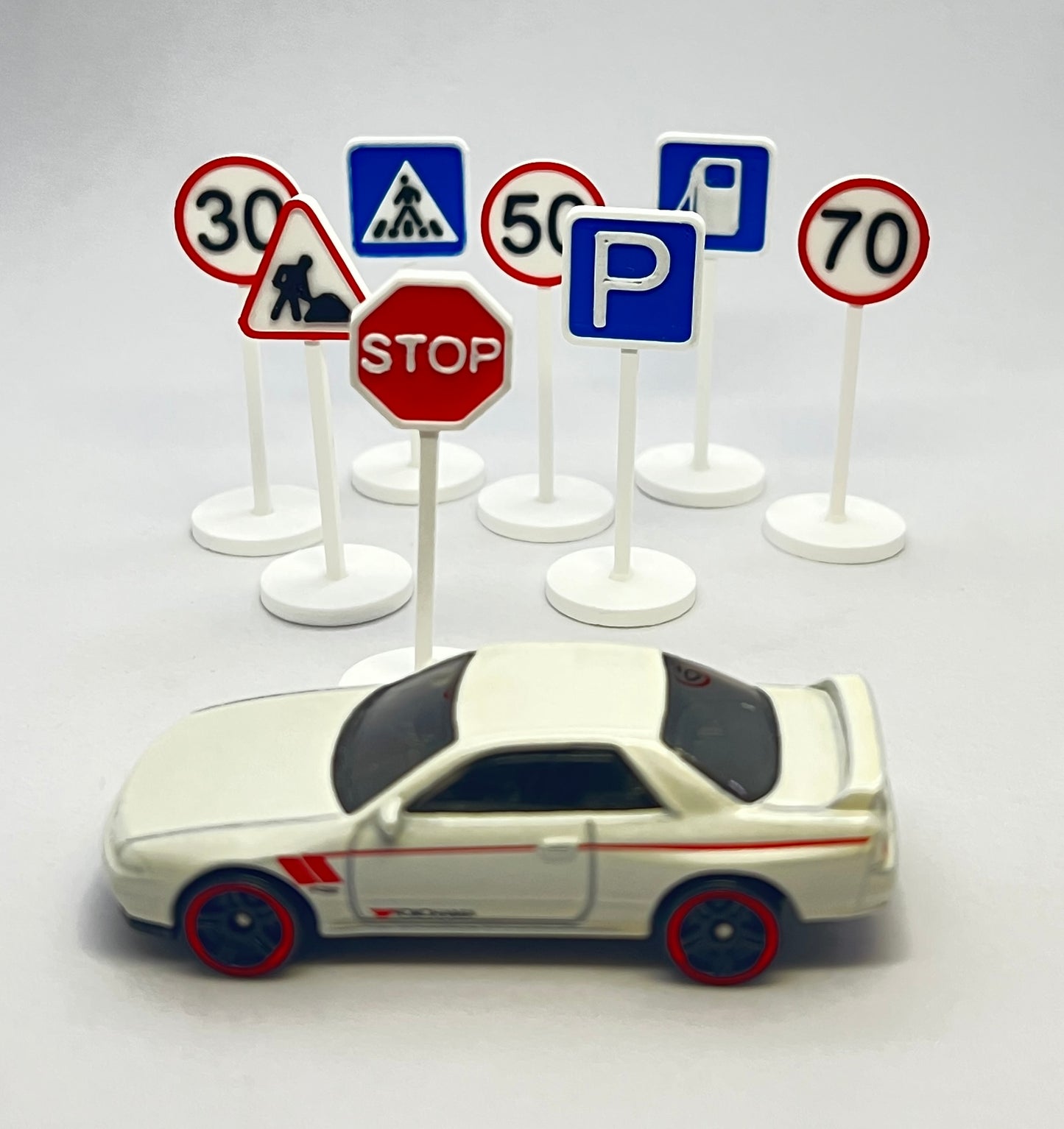 3D PRINTED TRAFFIC SIGNS - SET OF 8
