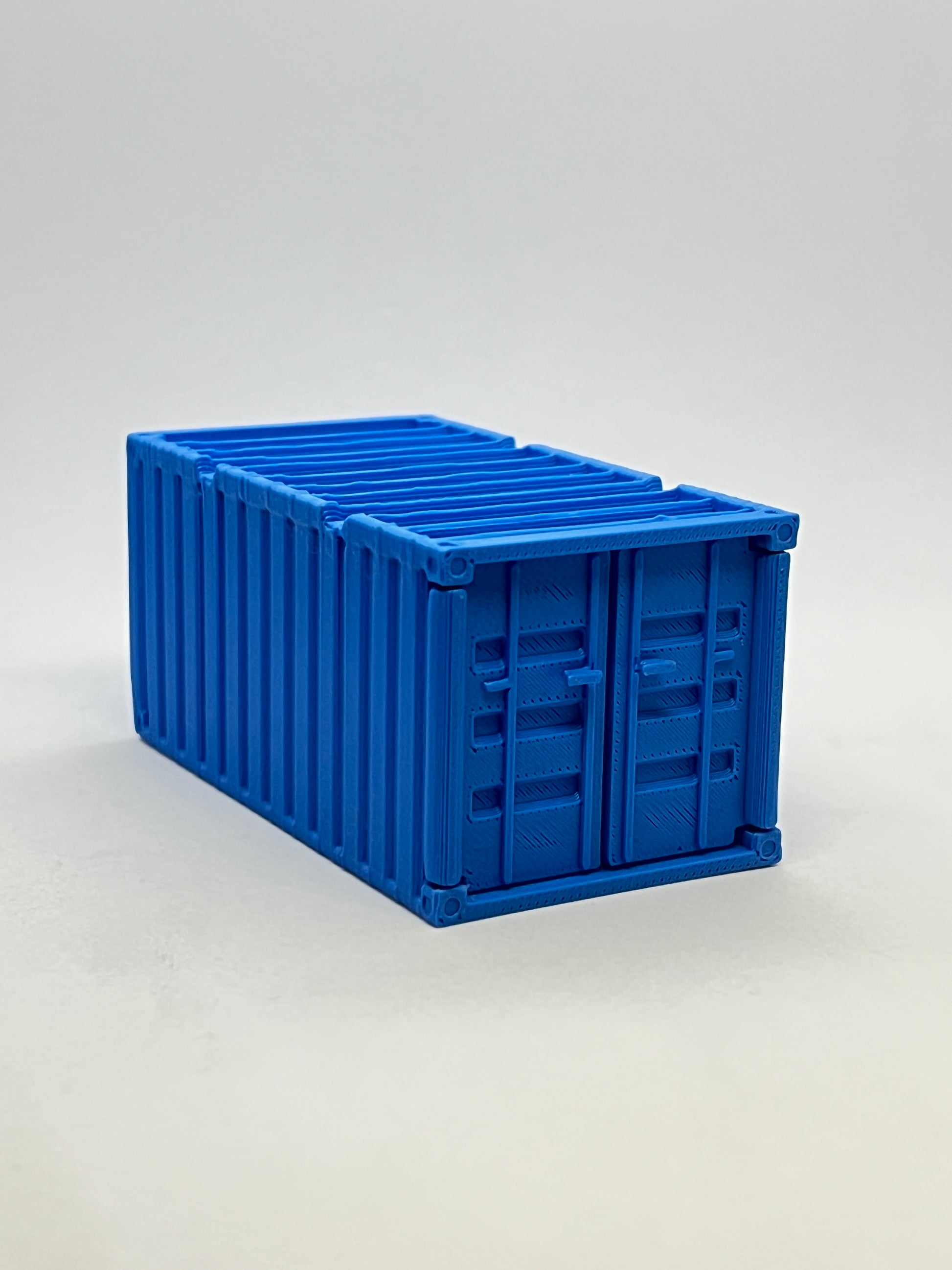 3D PRINTED CONTAINERS FOR 1:64 CARS - LIGHT BLUE - Its Fun- Hot wheels - matchbox - diecast