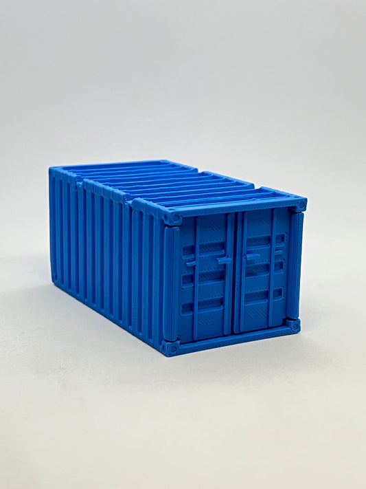 3D PRINTED CONTAINERS FOR 1:64 CARS - LIGHT BLUE