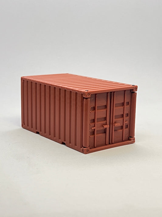 3D PRINTED CONTAINERS FOR 1:64 CARS - COPPER BROWN