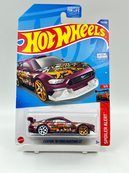 MILD BLISTER CRACK - IMPORTED - HOT WHEELS -  CUSTOM 18 FORD MUSTANG GT - 4F