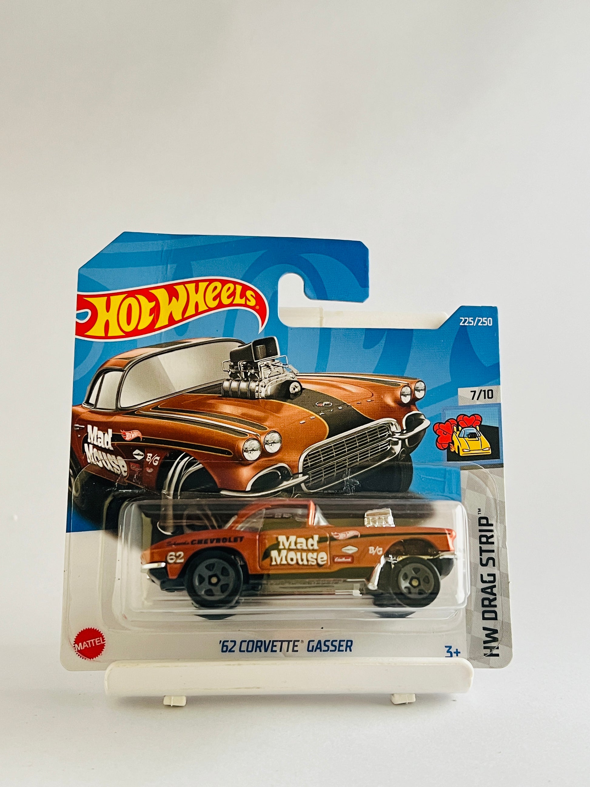 62 CORVETTE GASSER - SHORT CARD - 1A - Its Fun- Hot wheels - matchbox - diecast