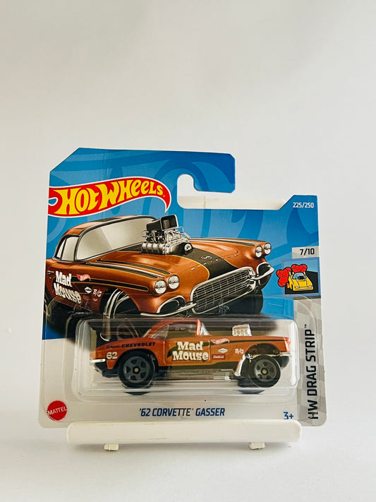 62 CORVETTE GASSER - SHORT CARD - 1A - Its Fun- Hot wheels - matchbox - diecast