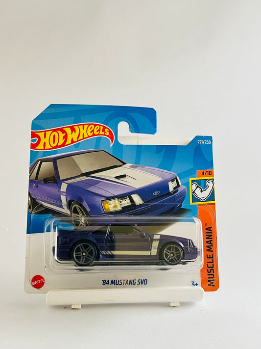 84 MUSTANG SVO - SHORT CARD - 1A - Its Fun- Hot wheels - matchbox - diecast