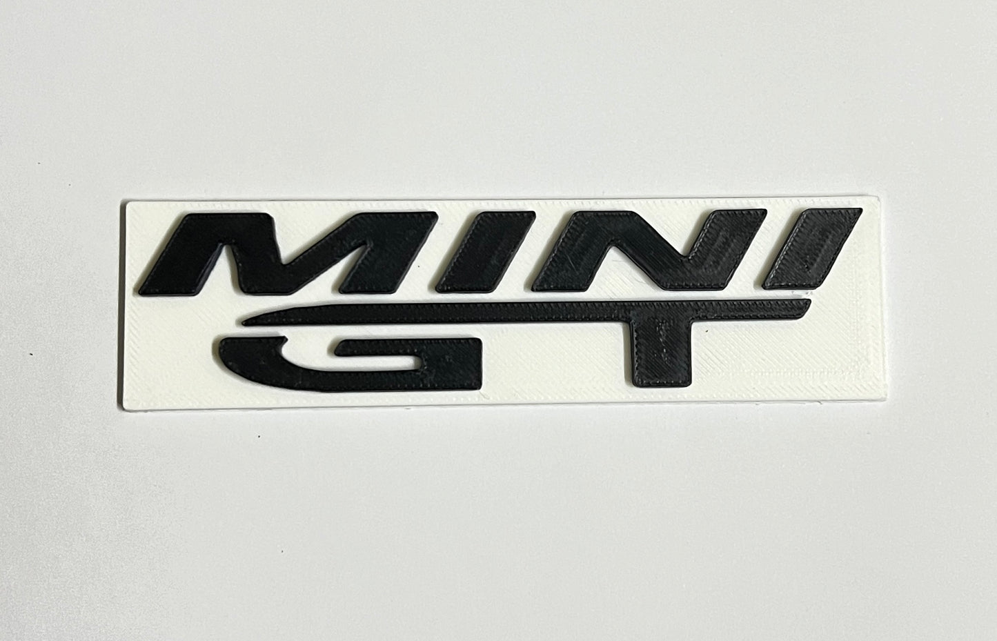 3D PRINTED - MINI GT - LOGO - 11 CM X 3 CM SIZE