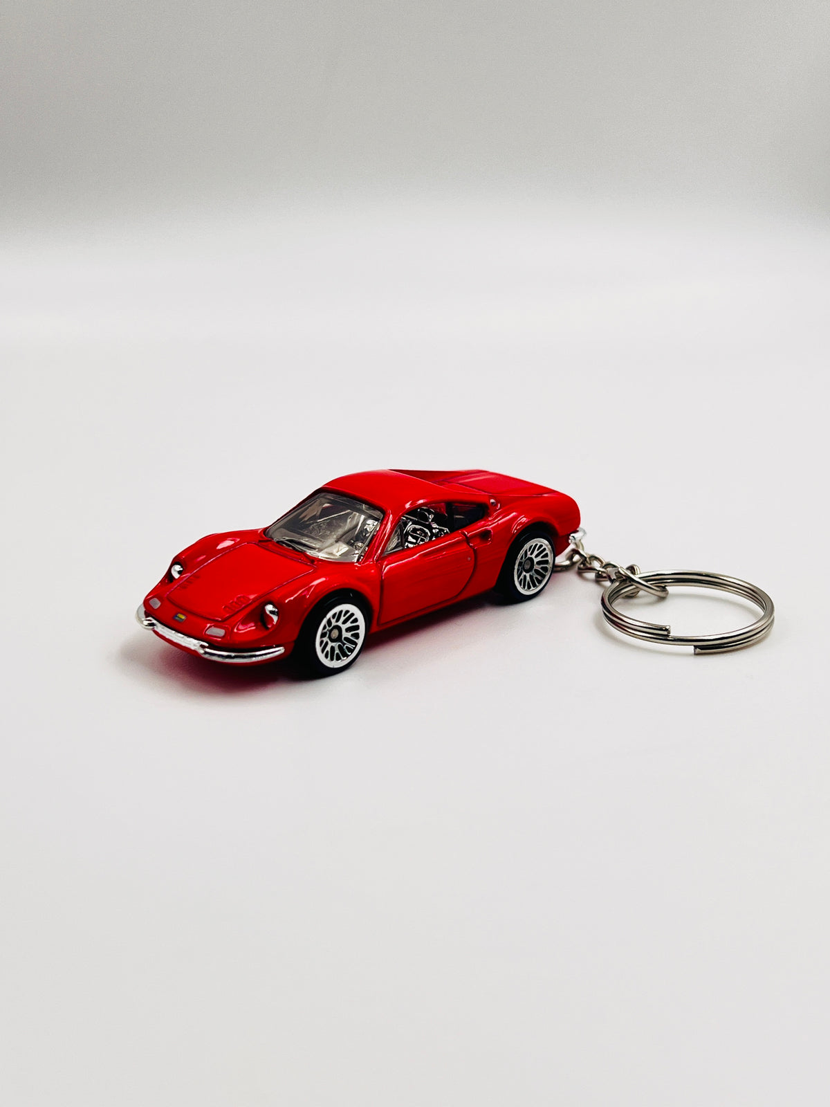 CUSTOMISED - HOT WHEELS - KEYCHAIN - FERRARI DINO 206 - RED