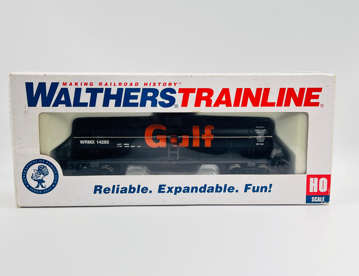 WALTHERS TRAINLINE - GULF TANK CAR - ATTACHMENT FOR TRAINS ON RAILS / COLLECTIBLE
