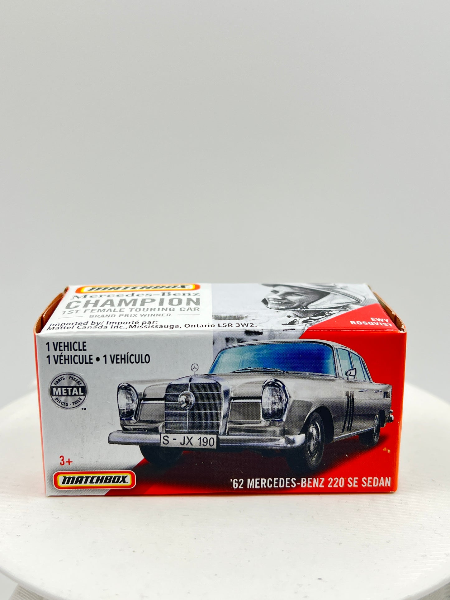 MATCHBOX - 62 MERCEDES BENZ 220 SE SEDAN - 1ST FEMALE TOURING CAR - 4G