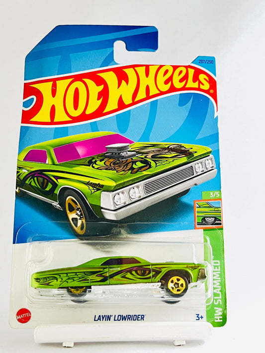 LAYIN LOWRIDER - GREEN - 5C - Its Fun- Hot wheels - matchbox - diecast