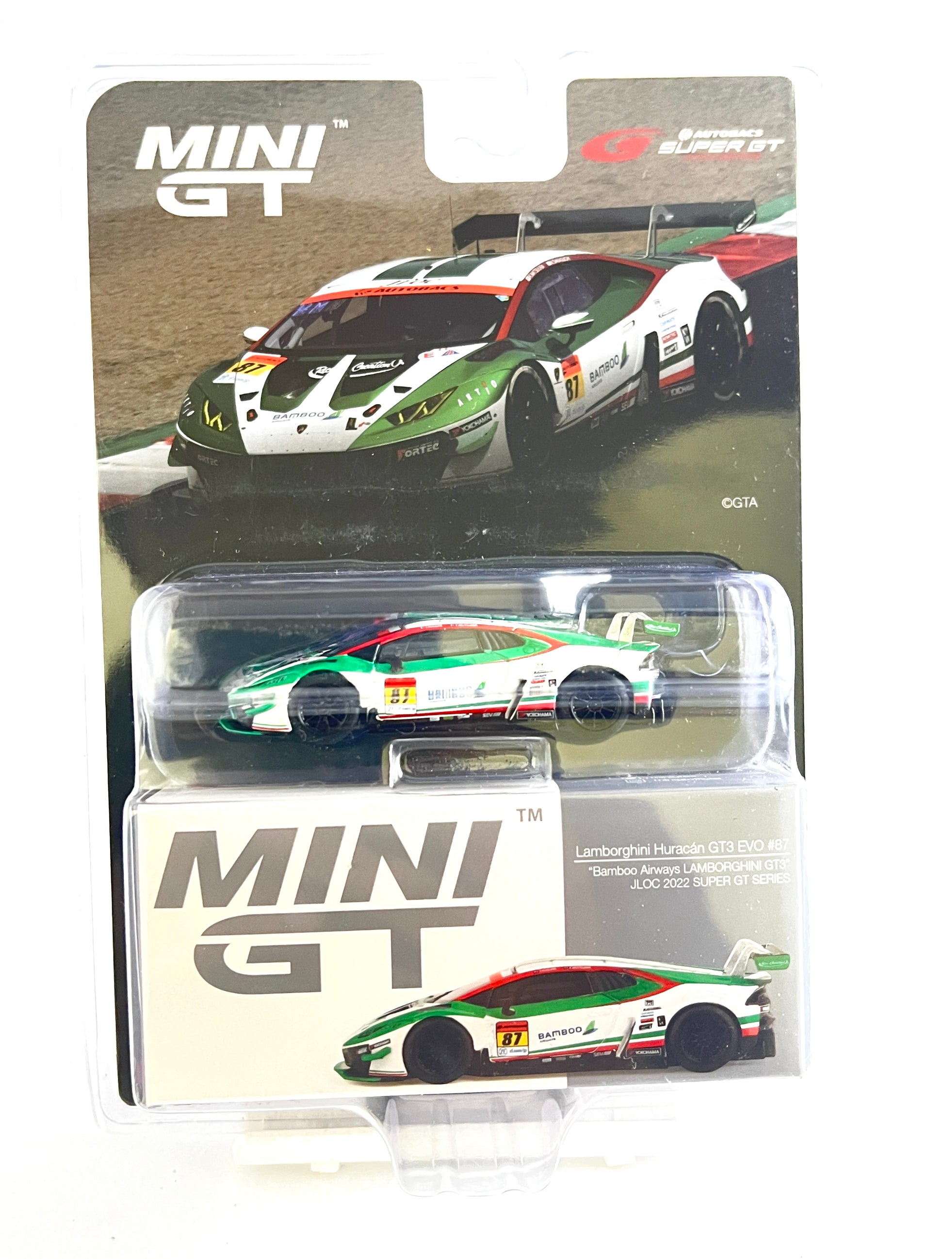 MINI GT - LAMBORGHINI HURACAN GT3 EVO #87 - Its Fun- Hot wheels - matchbox - diecast