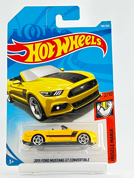 2015 FORD MUSTANG CONVERTIBLE - YELLOW - Its Fun- Hot wheels - matchbox - diecast
