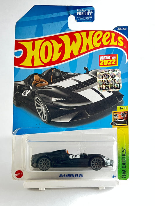2022 FACTORY SEALED - MCLAREN ELVA - 2A - Its Fun- Hot wheels - matchbox - diecast