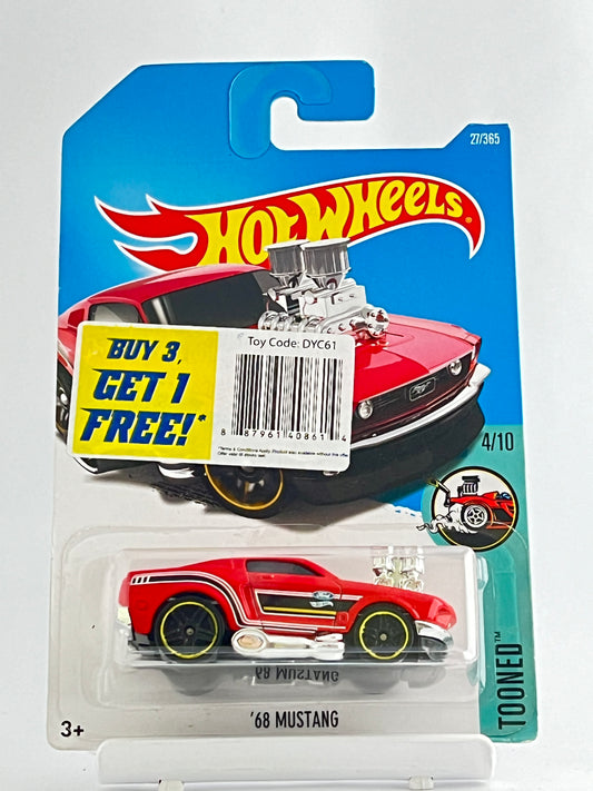 68 MUSTANG TOONED - RED - IMPORTED - Its Fun- Hot wheels - matchbox - diecast