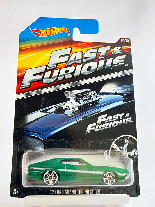 FAST AND FURIOUS - 72 FORD GRAND TORINO SPORT - 4E - Its Fun- Hot wheels - matchbox - diecast