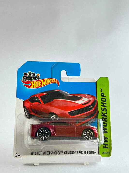 2013 HOT WHEELS CHEVY CAMARO SPECIAL EDITION - GLOSSY RED - SHORT CARD - 3B - Its Fun- Hot wheels - matchbox - diecast