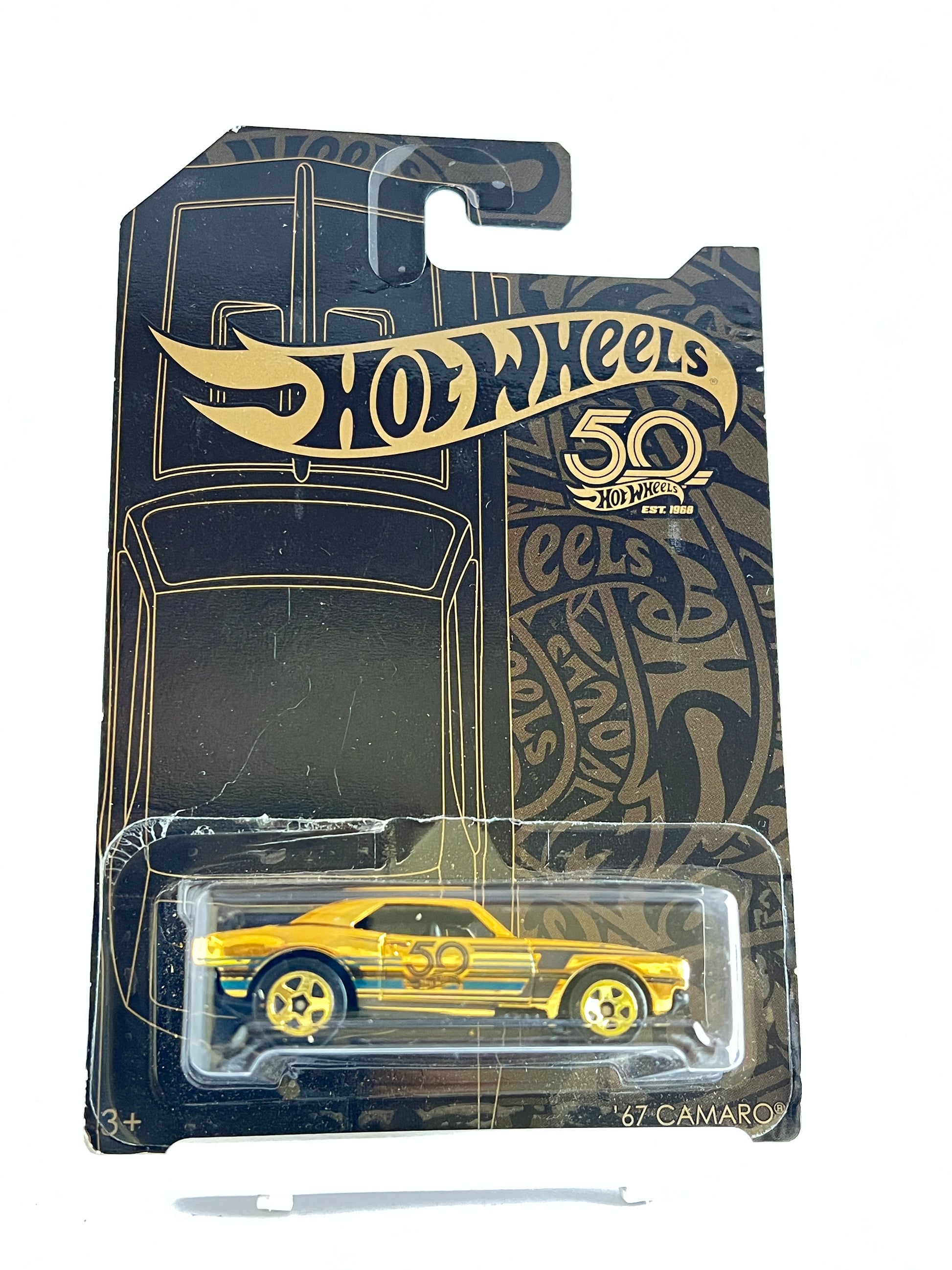 CHASE - 67 CAMARO - ANNIVERSARY EDITION + FREE PROTECTOR - SLIGHT BLITER OPEN - 5E - Its Fun- Hot wheels - matchbox - diecast