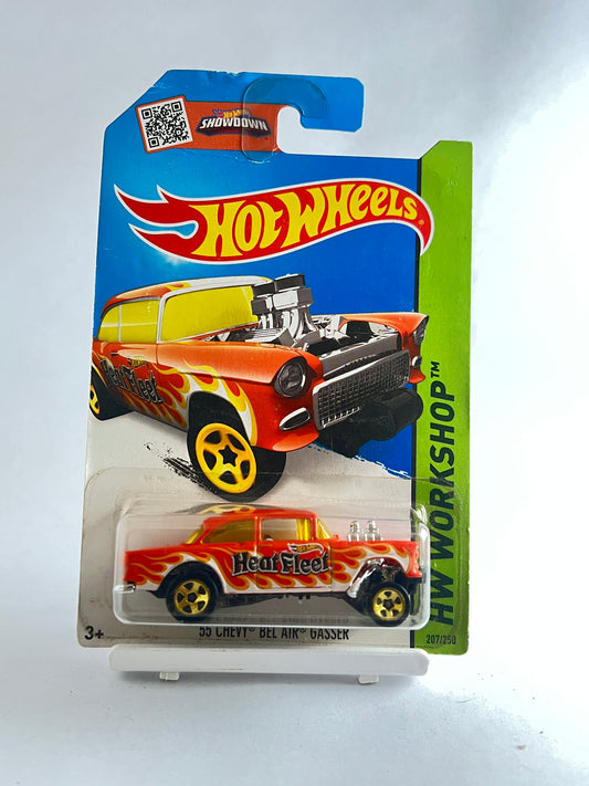 55 CHEVY BEL AIR GASSER - HEAT FLEET - 3D - Its Fun- Hot wheels - matchbox - diecast
