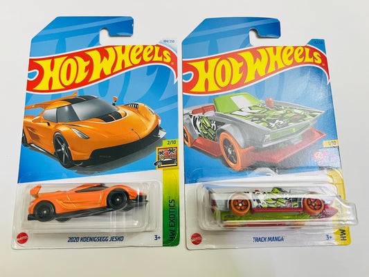 2020 KOENIGSEGG JESKO + TRACK MANGA  - COMBO - Its Fun- Hot wheels - matchbox - diecast