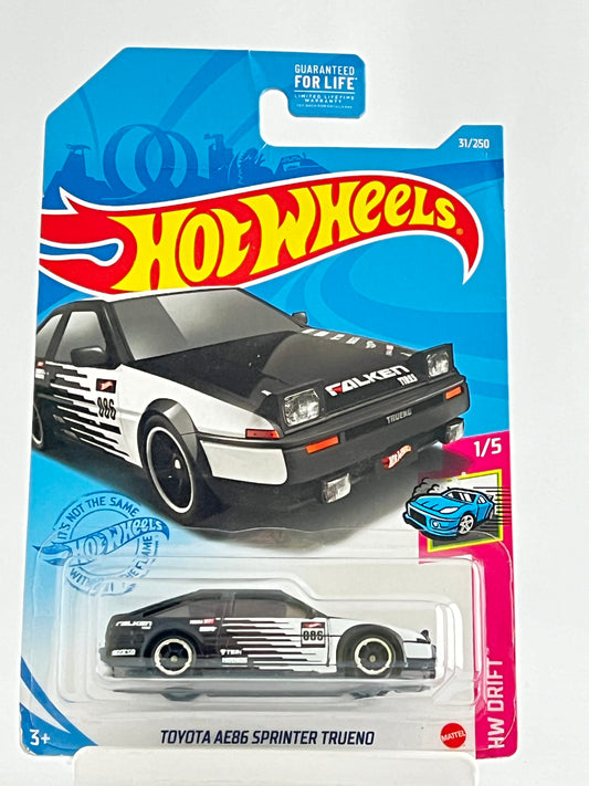 TOYOTA AE86 SPRINTER TRUENO - BLACK IMPORTED - Its Fun- Hot wheels - matchbox - diecast