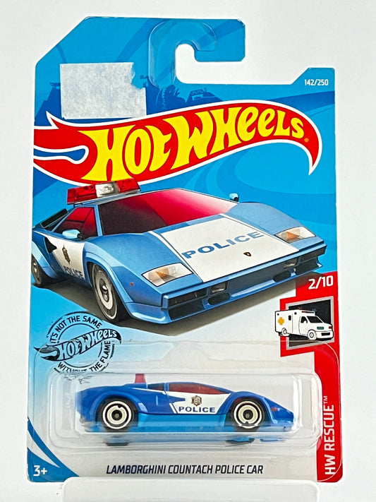 LAMBORGHINI COUNTACH POLICE CAR - BLUE - Its Fun- Hot wheels - matchbox - diecast