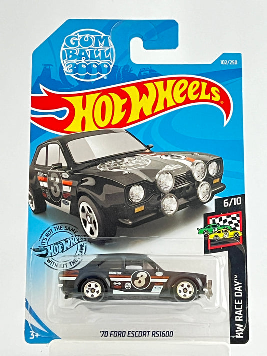 70 FORD ESCORT RS1600 - BLACK - Its Fun- Hot wheels - matchbox - diecast