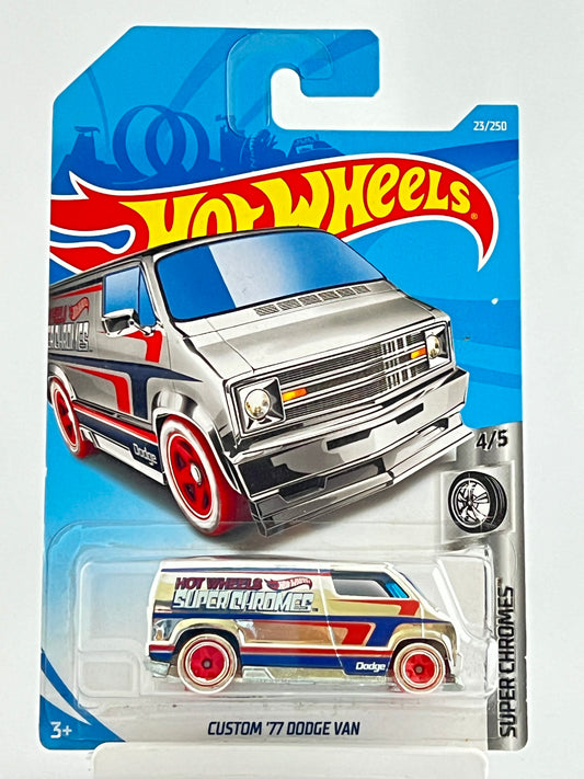 CUSTOM 77 DODGE VAN SUPER CHROME - Its Fun- Hot wheels - matchbox - diecast
