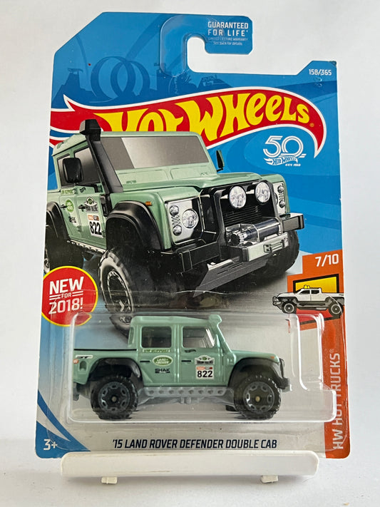 15 LAND ROVER DEFENDER DOUBLECAB - GREEN - 4D - Its Fun- Hot wheels - matchbox - diecast