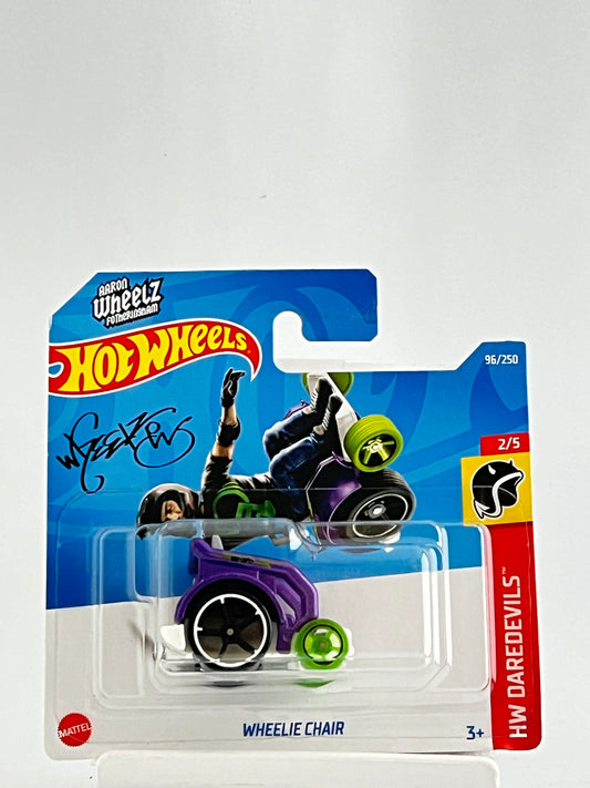 WHEELIE CHAIR - PURPLE SHORT CARD IMPORTED - Its Fun- Hot wheels - matchbox - diecast