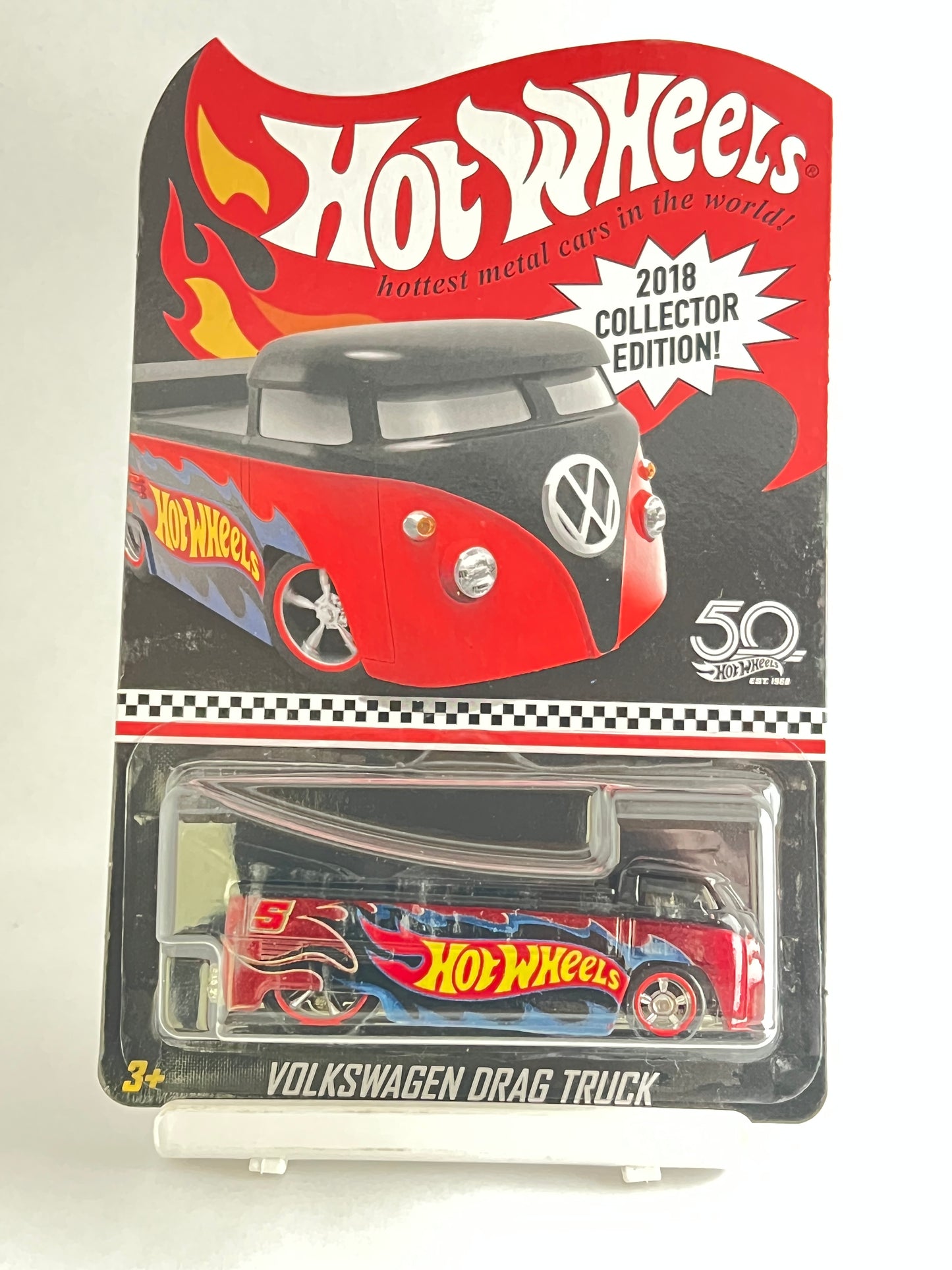 BLISTER CRACK - WITH PROTECTOR - 2018 COLLECTOR EDITION - VOLKSWAGEN DRAG TRUCK - 5E - Its Fun- Hot wheels - matchbox - diecast