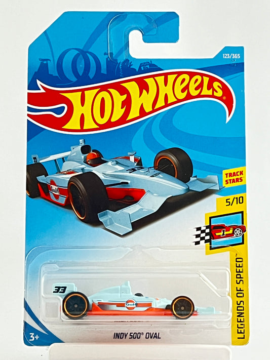 HOT WHEELS - INDY 500 OVAL - GULF BLUE - IMPORTED - 1B - Its Fun- Hot wheels - matchbox - diecast