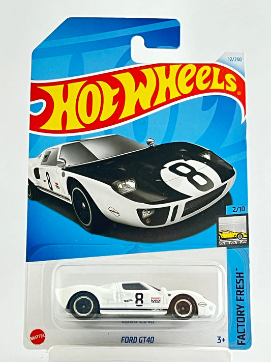 FORD GT40 - WHITE AND BLACK IMPORTED -- 4A - Its Fun- Hot wheels - matchbox - diecast