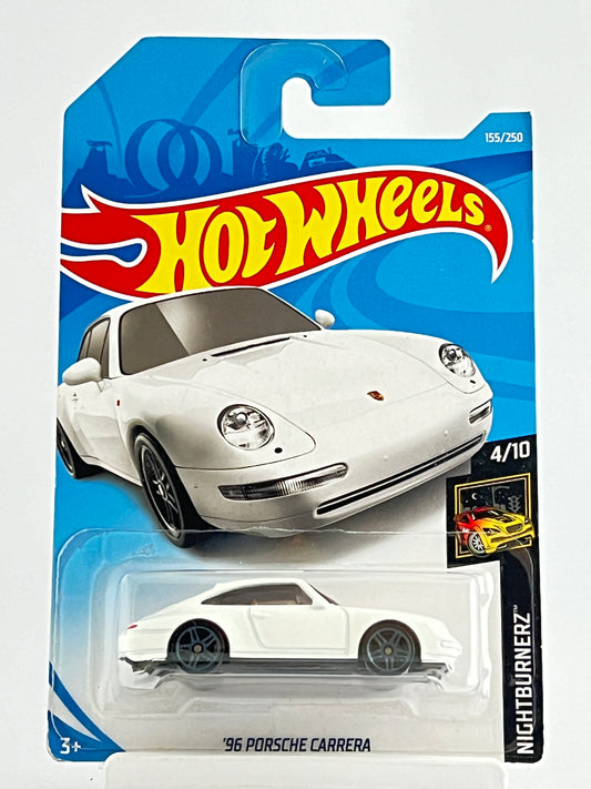 96 PORSCHE CARRERA - WHITE - NIGHTBURNERZ -4A - Its Fun- Hot wheels - matchbox - diecast