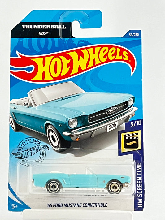 65 FORD MUSTANG CONVERTIBLE - BLUE - Its Fun- Hot wheels - matchbox - diecast