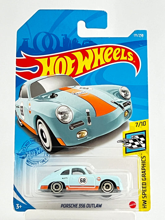 PORSCHE 356 OUTLAW - GULF-BLUE-IMPORTED - BLISTER CRACK - 5D - Its Fun- Hot wheels - matchbox - diecast