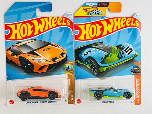 LAMBORGHINI HURACAN STERRATO + ROLLIN SOLO - 4B - Its Fun- Hot wheels - matchbox - diecast