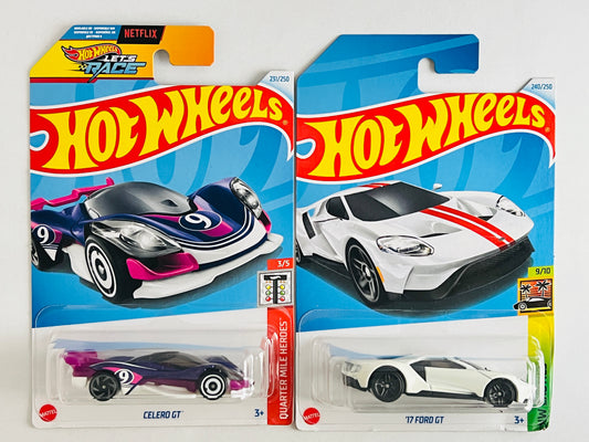 17 FORD GT + CELERO GT - 1B - Its Fun- Hot wheels - matchbox - diecast