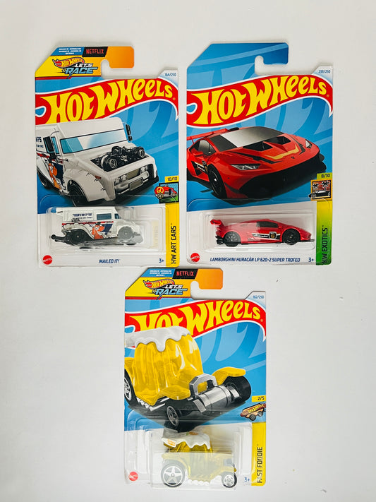 LAMBORGHINI HURACAN LP 620-2 SUPER TROFEO + MAILED IT + DESSERT DRIFTER - 4B - Its Fun- Hot wheels - matchbox - diecast