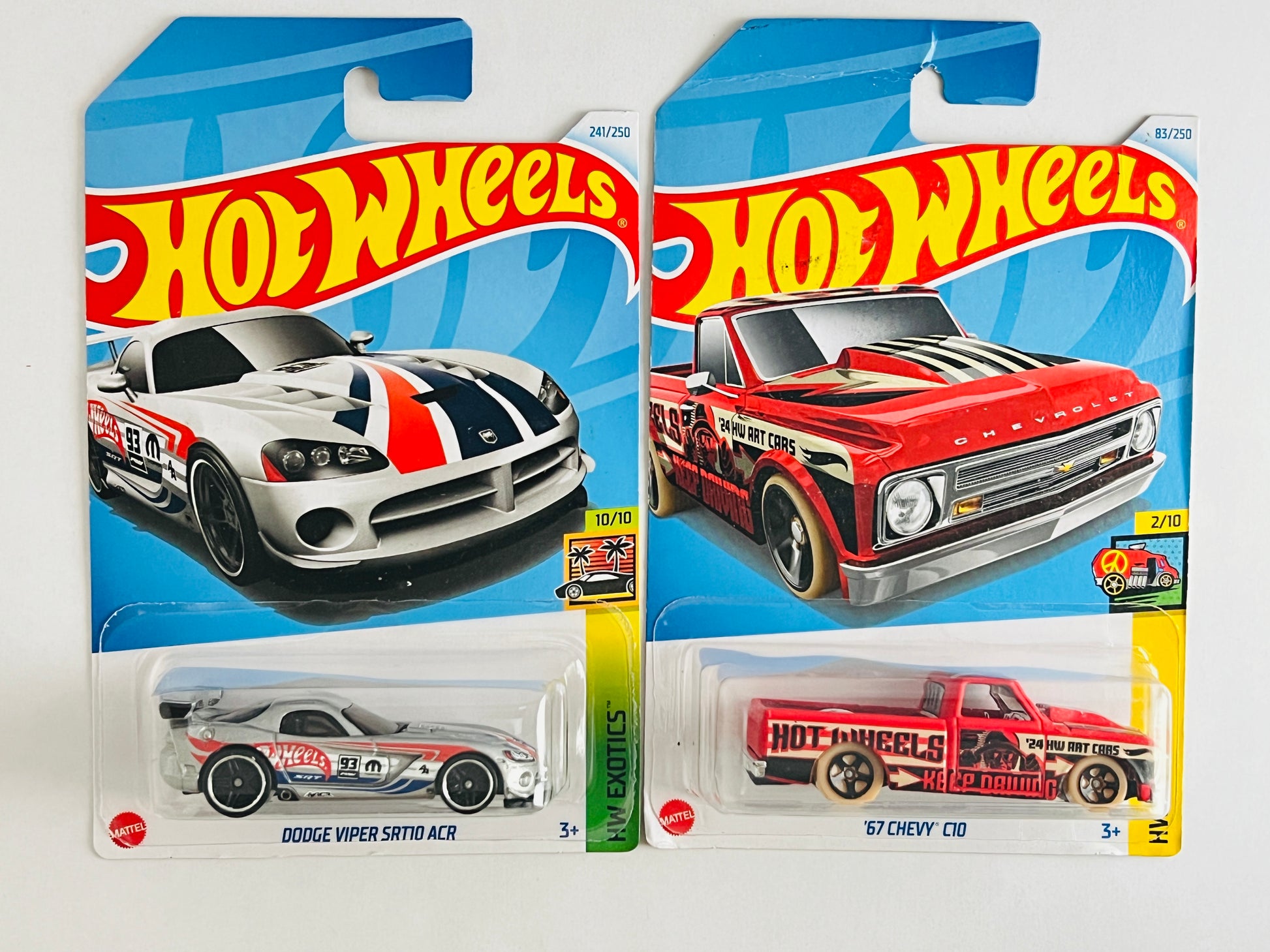 DODGE VIPER SRT10 ACR + 67 CHEVY C10 - 5C - Its Fun- Hot wheels - matchbox - diecast