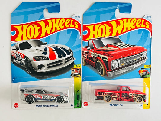 DODGE VIPER SRT10 ACR + 67 CHEVY C10 - 5C - Its Fun- Hot wheels - matchbox - diecast