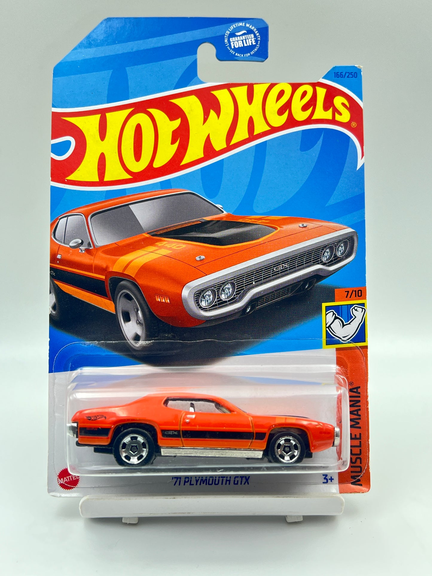 HAIRLINE CRACK - IMPORTED - HOT WHEELS -  71 PLYMOUTH GTX - ORANGE - B2