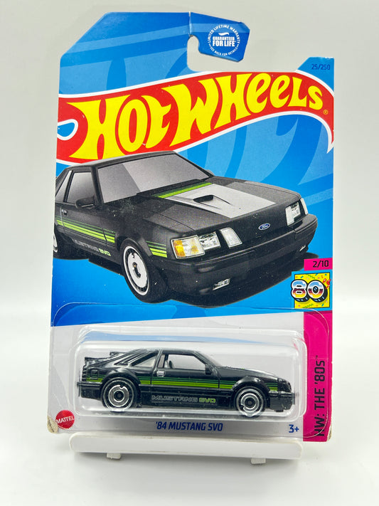 CREASED CARD - IMPORTED - HOT WHEELS -  84 MUSTANG SVO - B2