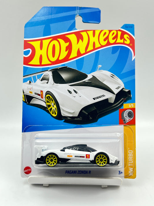 HOOK CREASE - IMPORTED - HOT WHEELS -  PAGANI ZONDA R - WHITE - B1