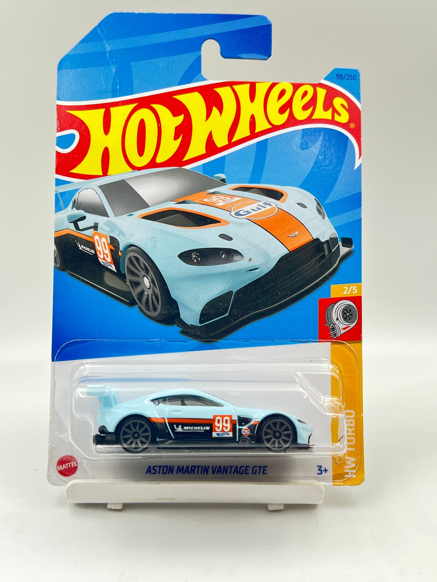 MILD CREASE - IMPORTED - HOT WHEELS -  ASTON MARTIN VANTAGE GTE - GULF - 2G