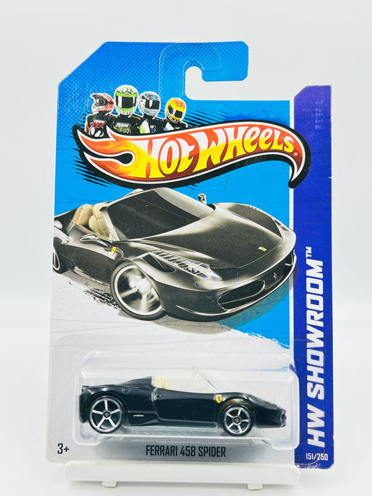 HOT WHEELS - FERRARI 458 SPIDER - BLACK - 1D