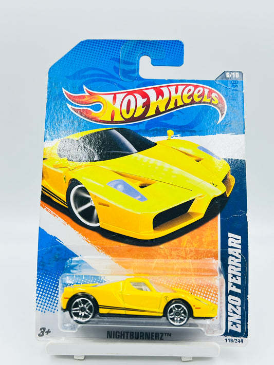 HOT WHEELS - ENZO FERRARI - YELLOW - CREASED CARD - 1D