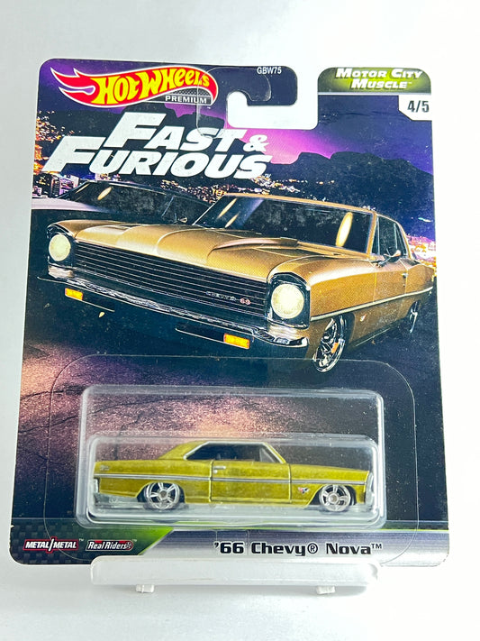 PREMIUM - FAST AND FURIOUS - 66 CHEVY NOVA - 5A - Its Fun- Hot wheels - matchbox - diecast