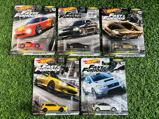 FAST AND FURIOUS - FAST TURNERS SET OF 5